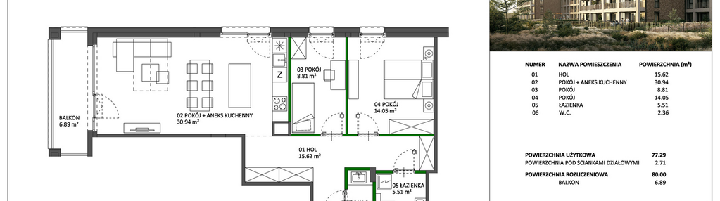 Mieszkanie w inwestycji: Hillence etap 2