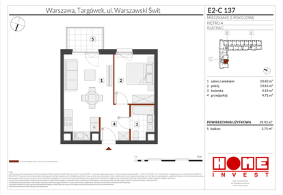Mieszkanie w inwestycji: Warszawski Świt etap XI