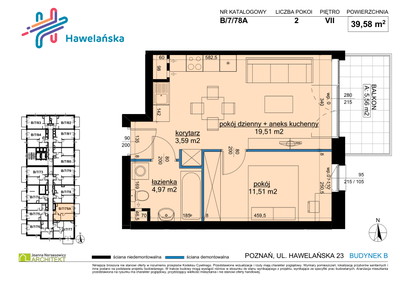 Mieszkanie w inwestycji: Osiedle Hawelańska etap III - bud. B