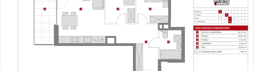 Mieszkanie w inwestycji: Dzielnica Mieszkaniowa Metro Zachód - etap 8.2