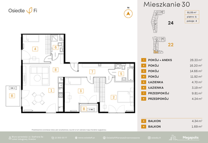 Mieszkanie w inwestycji: Osiedle Fi bud. 22, 24