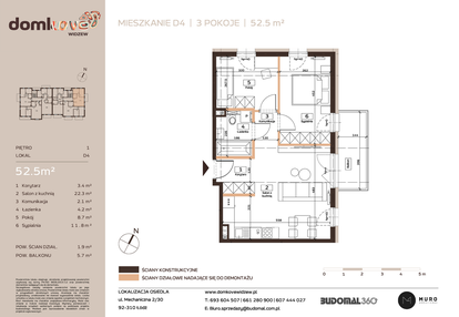Mieszkanie w inwestycji: Domkove Widzew