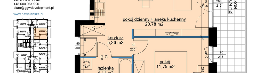 Mieszkanie w inwestycji: Osiedle Hawelańska etap III - bud. B