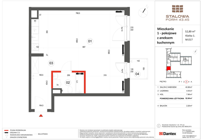 Mieszkanie w inwestycji: Stalowa Form 43.45