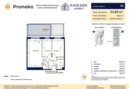 Mieszkanie w inwestycji: Kaskada Jasień - etap II