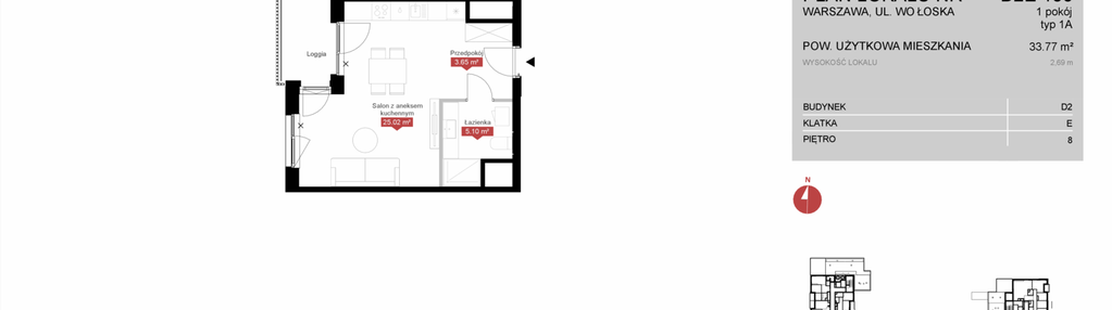Mieszkanie w inwestycji: Modern Mokotów etap 4, budynek D1 i D2