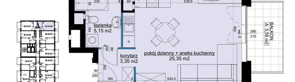 Mieszkanie w inwestycji: Osiedle Hawelańska etap III - bud. B