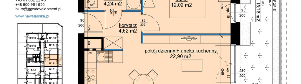 Mieszkanie w inwestycji: Osiedle Hawelańska etap III - bud. B