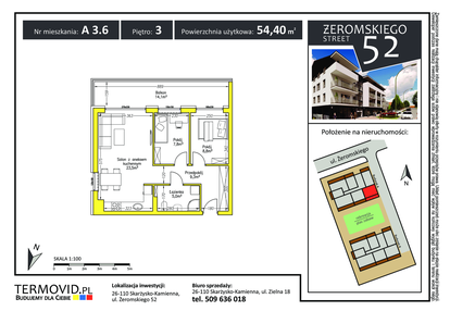 Mieszkanie w inwestycji: Żeromskiego Street 52