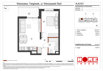 Mieszkanie w inwestycji: Warszawski Świt etap VII