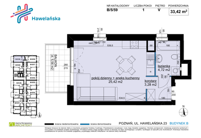 Mieszkanie w inwestycji: Osiedle Hawelańska etap III - bud. B