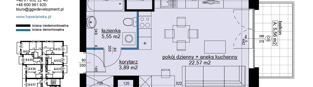 Mieszkanie w inwestycji: Osiedle Hawelańska etap III - bud. A