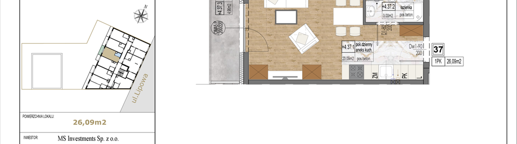 Mieszkanie w inwestycji: Lipowa 45