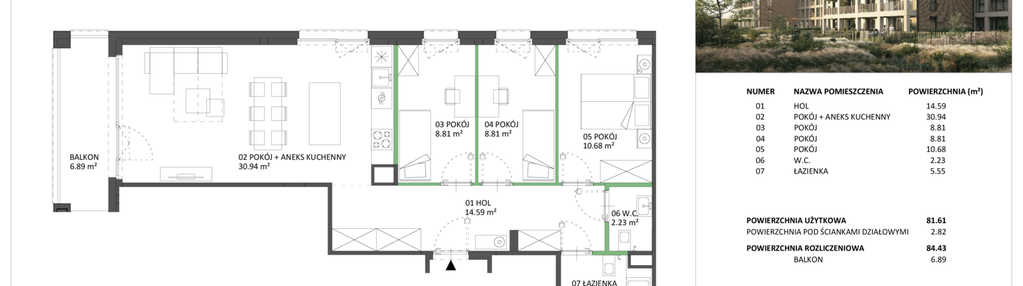 Mieszkanie w inwestycji: Hillence etap 2