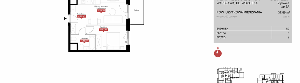 Mieszkanie w inwestycji: Modern Mokotów etap 4, budynek D1 i D2