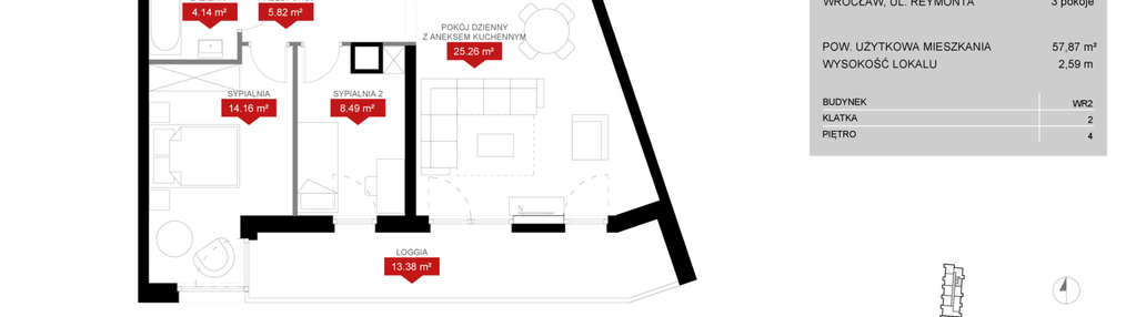 Mieszkanie w inwestycji: Przystań Reymonta