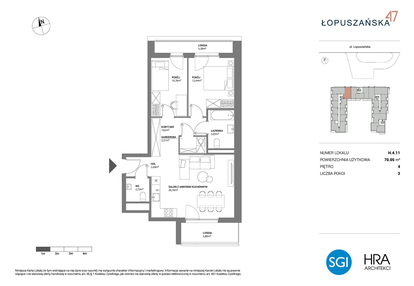 Mieszkanie w inwestycji: Łopuszańska 47 - etap 3