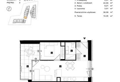 Mieszkanie w inwestycji: Cisha Apartamenty Dziwnów