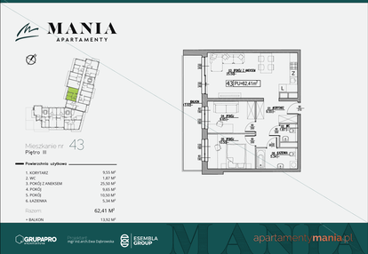 Mieszkanie w inwestycji: MANIA Apartamenty