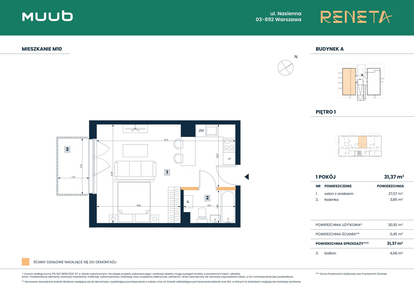 Mieszkanie w inwestycji: Reneta