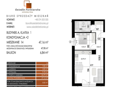 Mieszkanie w inwestycji: Osiedle Farbiarska
