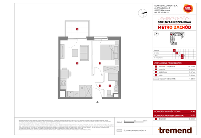 Mieszkanie w inwestycji: Dzielnica Mieszkaniowa Metro Zachód - etap 8.2