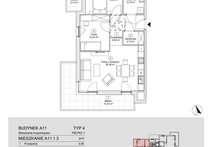 Mieszkanie w inwestycji: Zacisze Marcelin IIIa