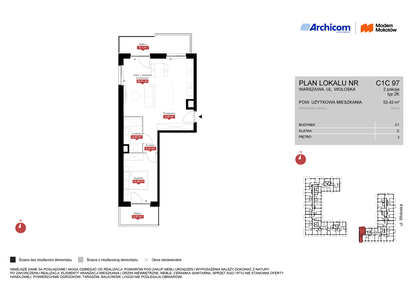 Mieszkanie w inwestycji: Modern Mokotów etap 3, budynek C1 i C2