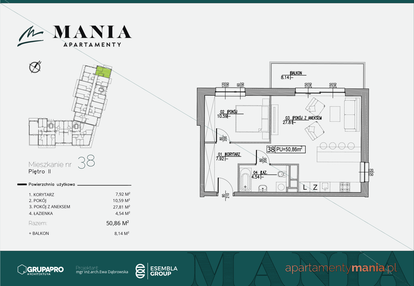 Mieszkanie w inwestycji: MANIA Apartamenty