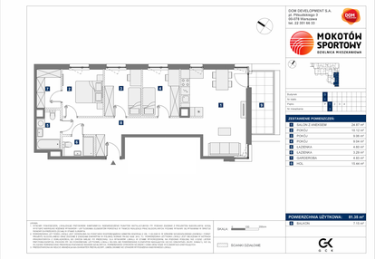Mieszkanie w inwestycji: Mokotów Sportowy 1.1B