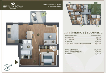 Mieszkanie w inwestycji: Brylantowa Enklawa bud. C