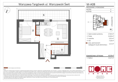 Mieszkanie w inwestycji: Warszawski Świt etap IV