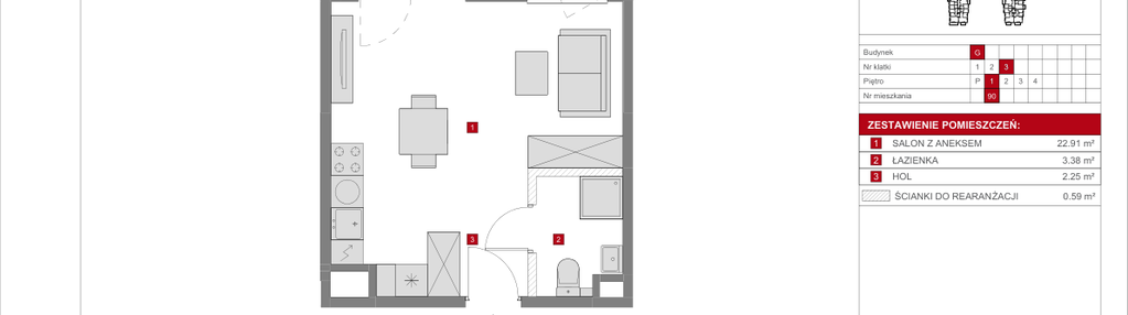Mieszkanie w inwestycji: Dzielnica Mieszkaniowa Metro Zachód - etap 8