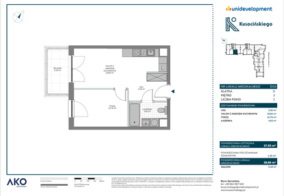 Mieszkanie w inwestycji: Kusocińskiego - Budynek B