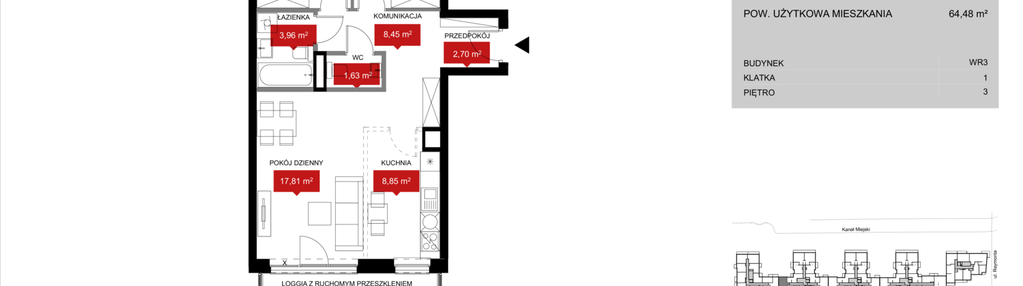 Mieszkanie w inwestycji: Przystań Reymonta etap II
