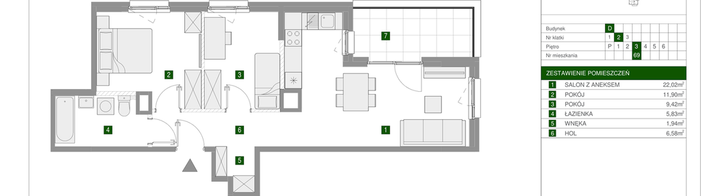 Mieszkanie w inwestycji: Osiedle Urbino etap 1.4