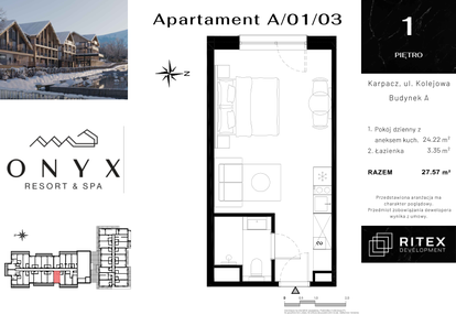 Mieszkanie w inwestycji: Onyx Resort & Spa