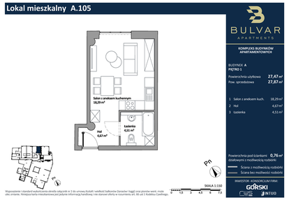 Mieszkanie w inwestycji: Bulvar Apartments - etap I