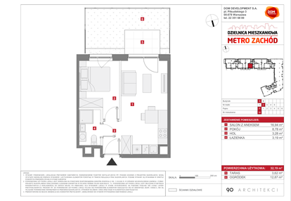 Mieszkanie w inwestycji: Dzielnica Mieszkaniowa Metro Zachód - etap 13