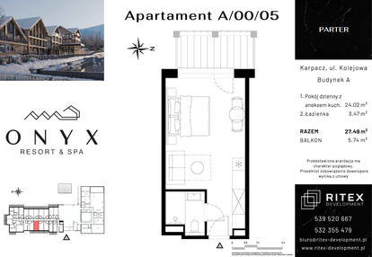 Mieszkanie w inwestycji: Onyx Resort & Spa