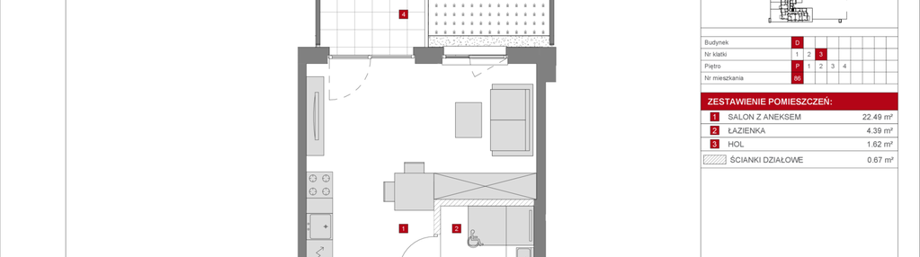 Mieszkanie w inwestycji: Dzielnica Mieszkaniowa Metro Zachód - etap 8.2