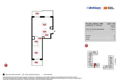 Mieszkanie w inwestycji: Modern Mokotów etap 3, budynek C1 i C2