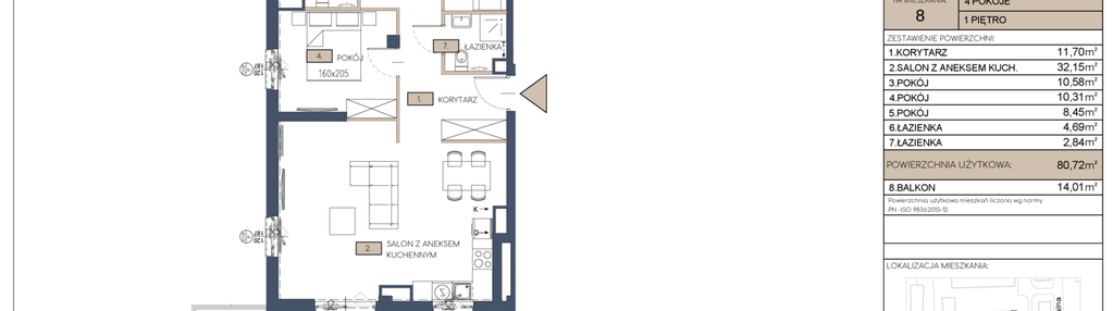 Mieszkanie w inwestycji: Apartamenty Jana Pawła 34