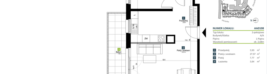 Mieszkanie w inwestycji: Pilczycka Vita