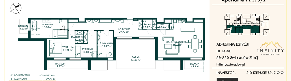 Mieszkanie w inwestycji: Infinity Mountain Resort