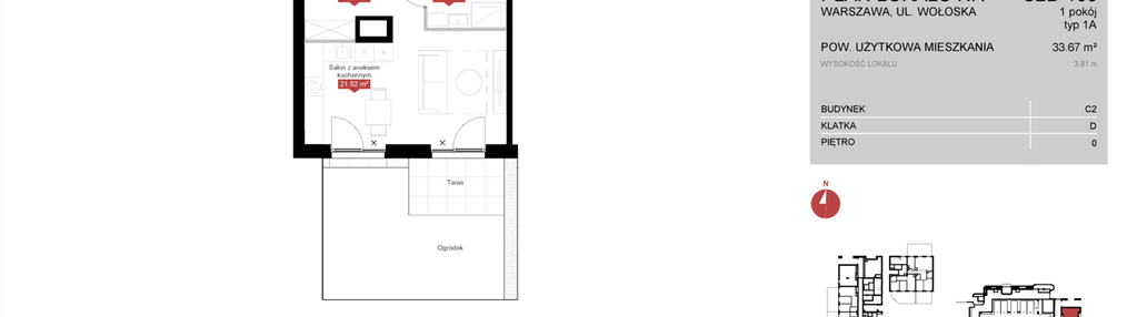 Mieszkanie w inwestycji: Modern Mokotów etap 3, budynek C1 i C2