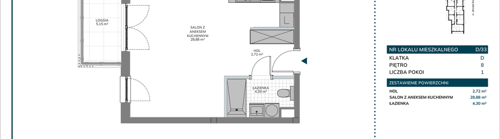 Mieszkanie w inwestycji: Kusocińskiego - Budynek B