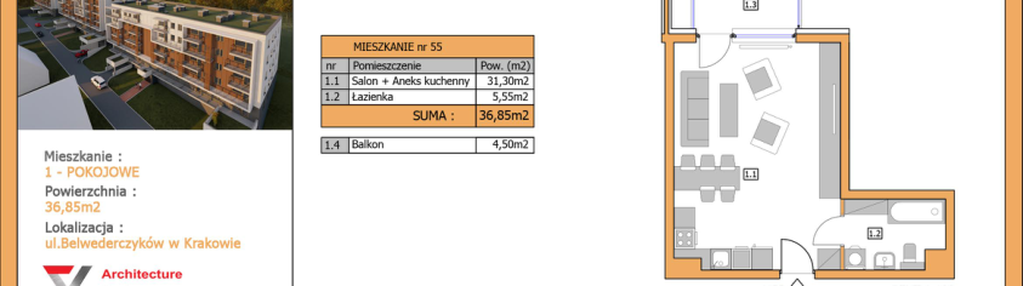 Mieszkanie w inwestycji: Weduta Krakowa