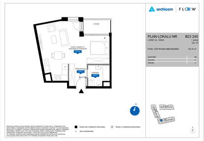 Mieszkanie w inwestycji: Flow - bud. B2 A i bud. B2 B