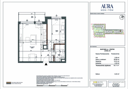 Mieszkanie w inwestycji: Aura Mokotów II